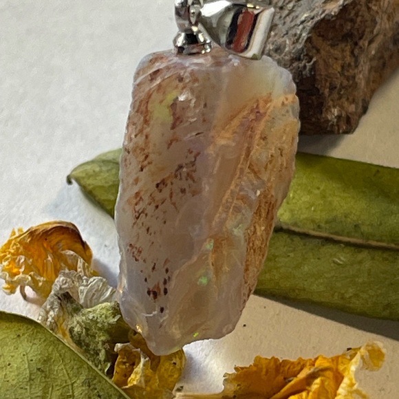 Natural Raw Opal Pendant Original Mine Opal Pendant Crystal Gemstone - Picture 6 of 8